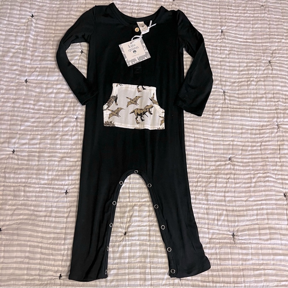NWT Kate Quinn Dinos Dinosaur Long Sleeve Jumpsuit